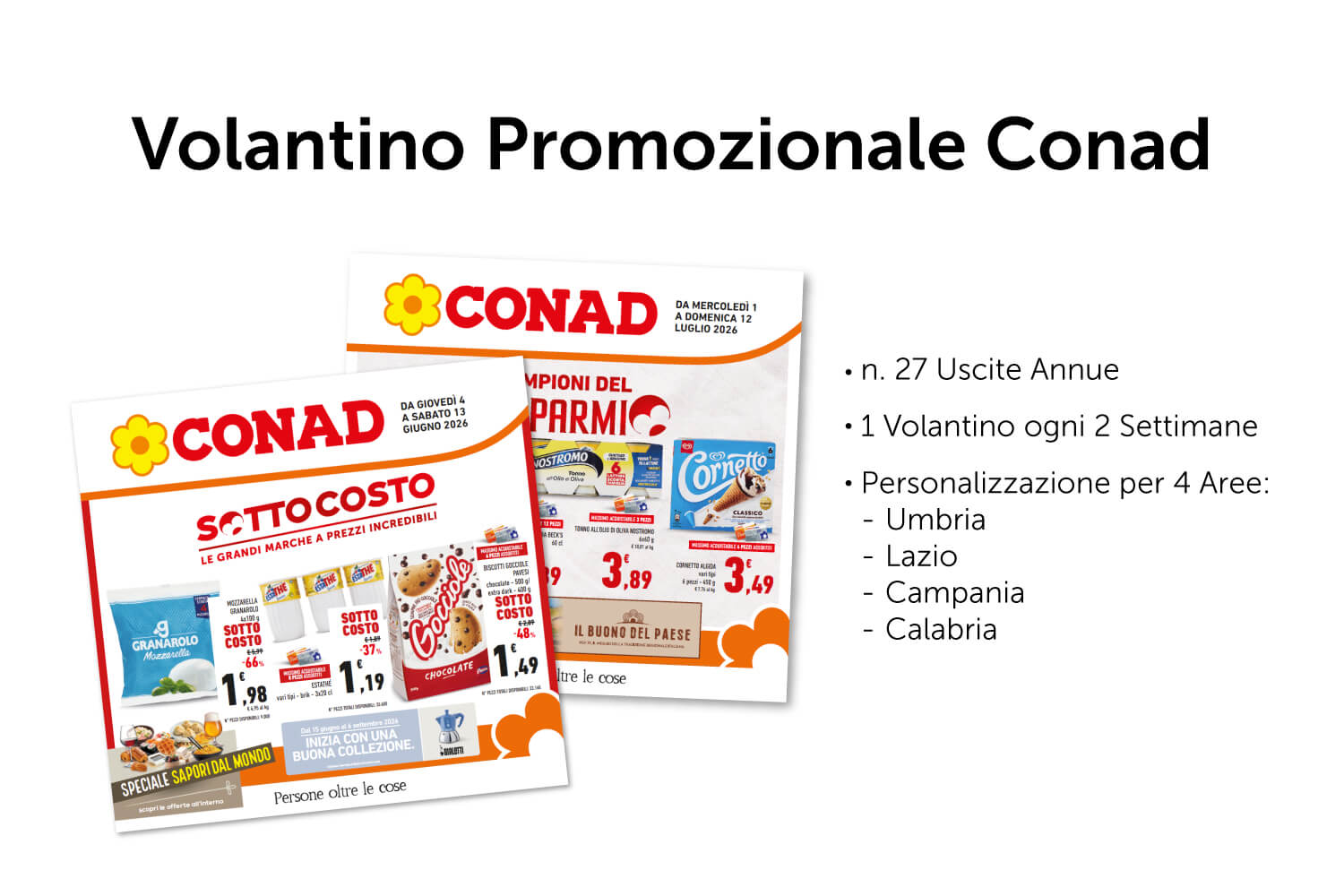 Conad depliant promozionali aree Umbria Lazio Campania Calabria