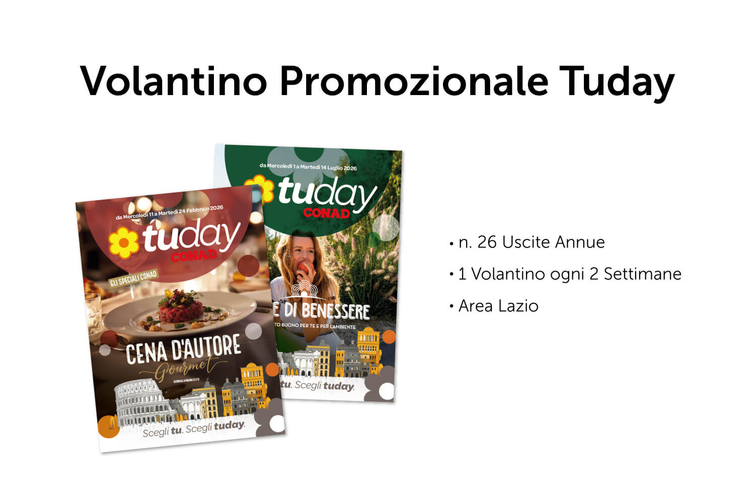 Tuday depliant promozionale aree Lazio