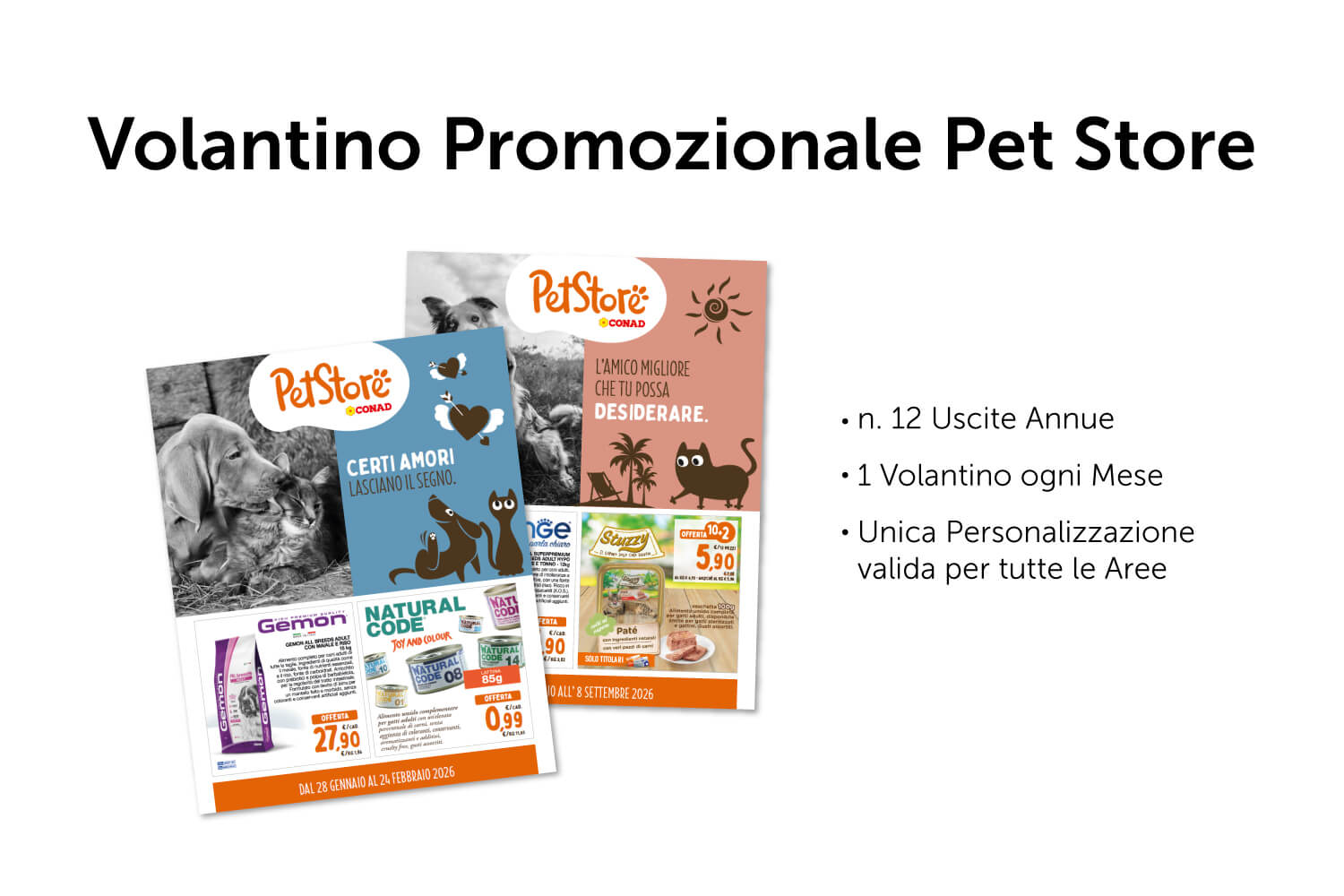 PetStore depliant promozionali aree Umbria Lazio Campania Calabria