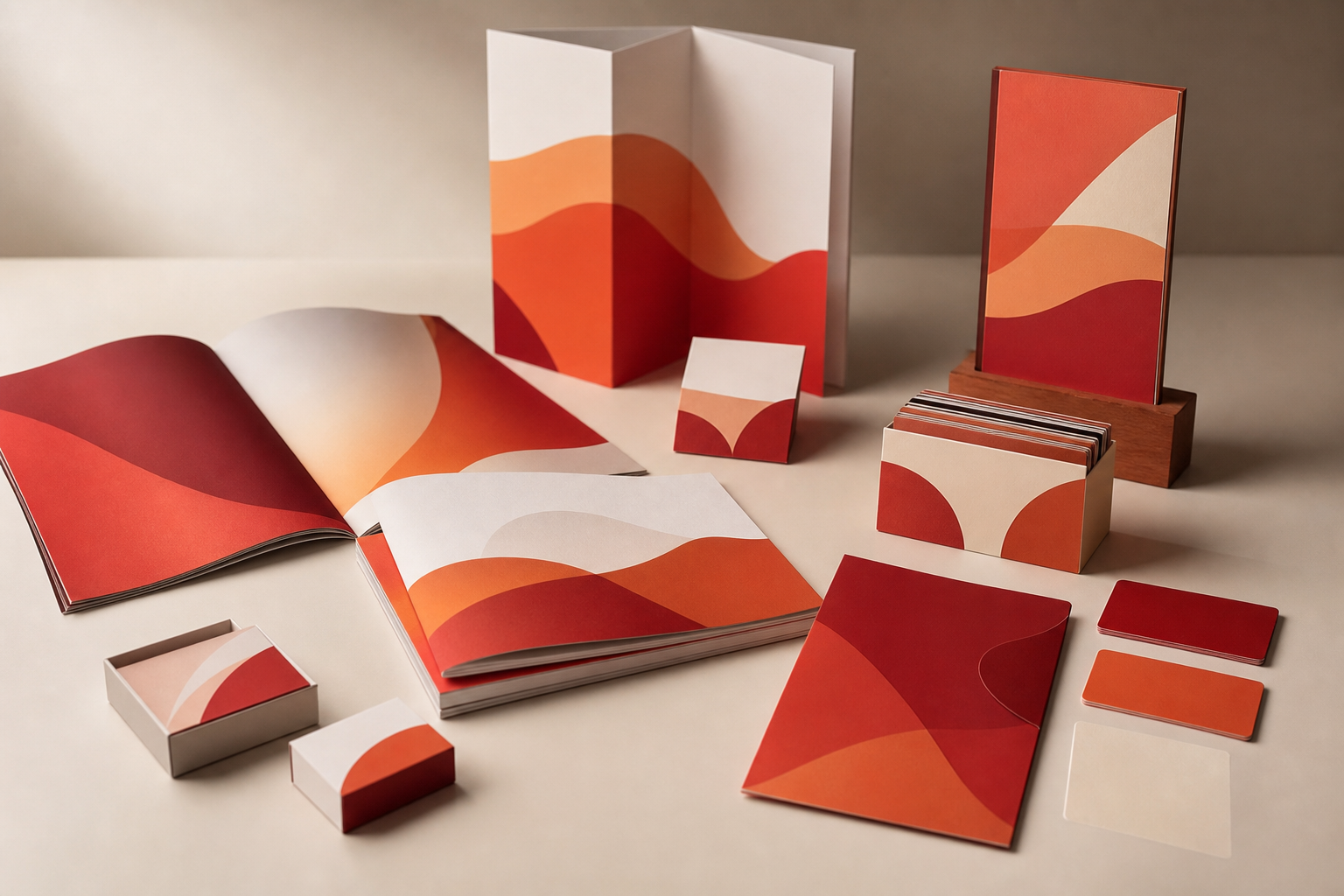 Depliant, cataloghi e materiali promozionali coordinati